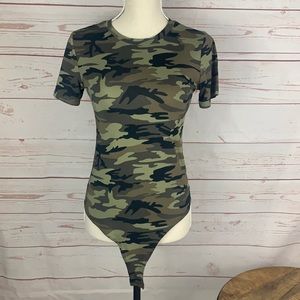 Mango Pop Camouflage Short Sleeve Bodysuit
